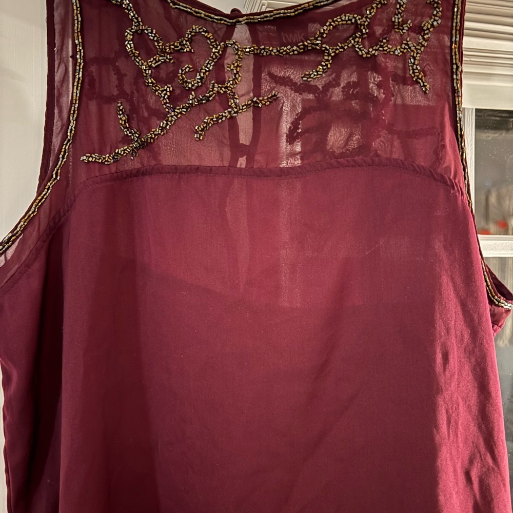 Twik Deep Purple Embellished Top